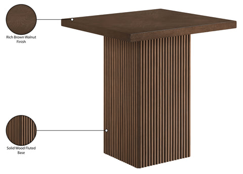 Willow 32" Brown Oak Veneer And Solid Wood Counter Height Table, 1 Piece