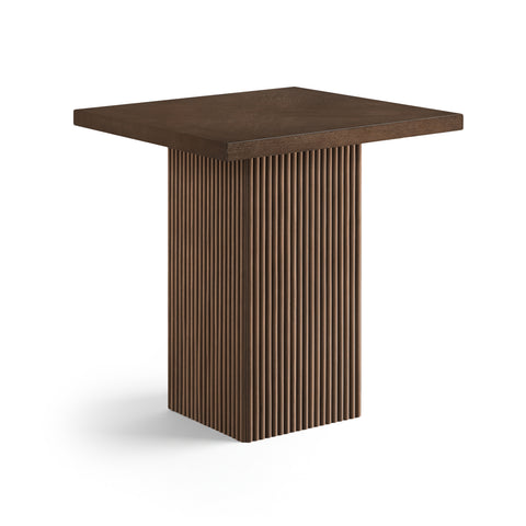Willow 32" Brown Oak Veneer And Solid Wood Counter Height Table, 1 Piece
