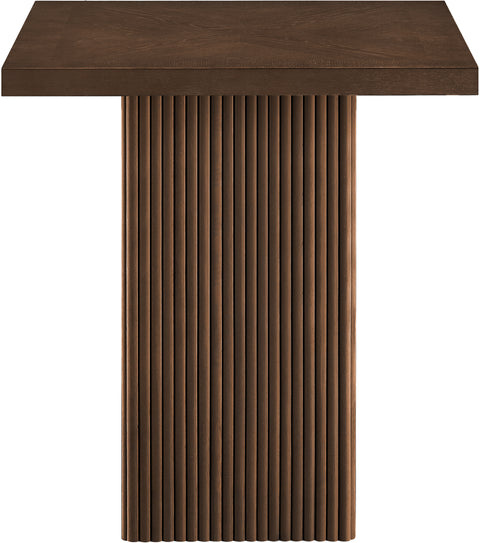Willow 32" Brown Oak Veneer And Solid Wood Counter Height Table, 1 Piece