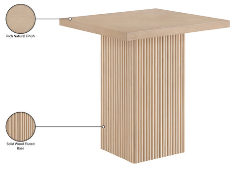 Willow 32" Natural Oak Veneer And Solid Wood Counter Height Table, 1 Piece