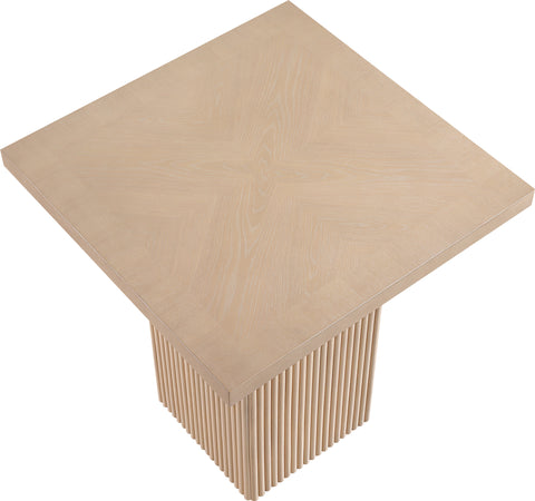 Willow 32" Natural Oak Veneer And Solid Wood Counter Height Table, 1 Piece