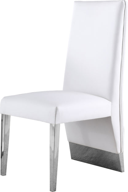 Abigail White Faux Leather Dining Chair C