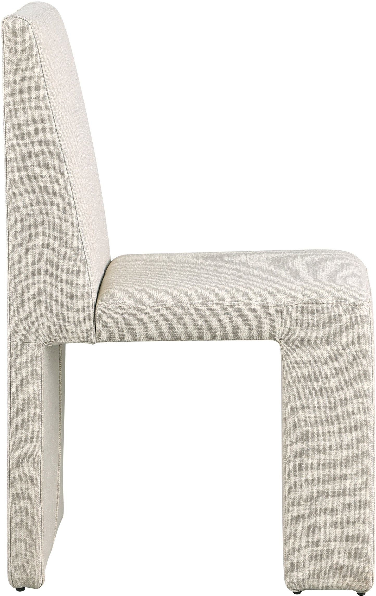 pandora beige linen textured fabric dining chair c