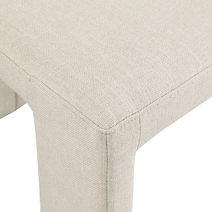 Pandora Beige Linen Textured Fabric Dining Chair C