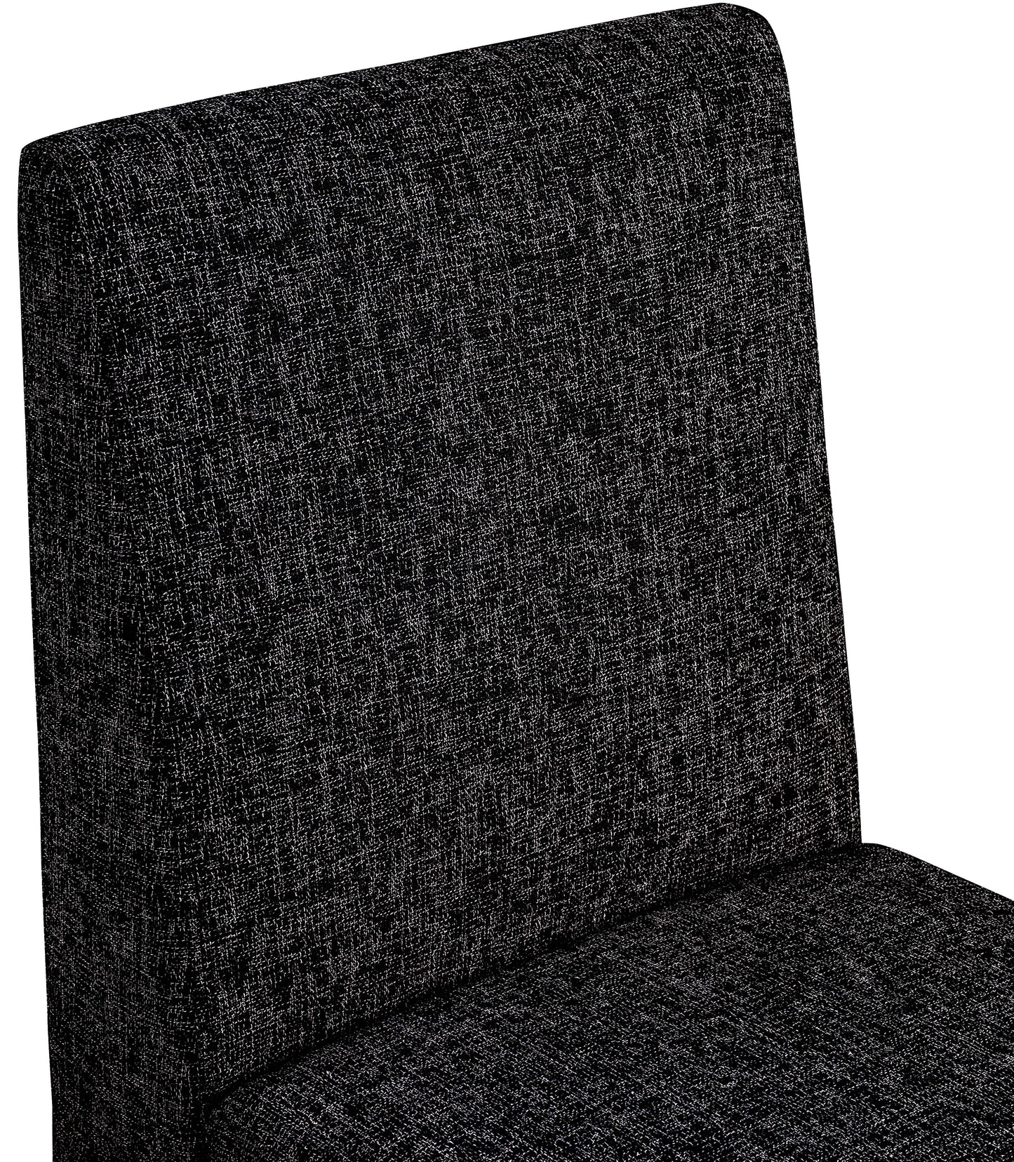 pandora black linen textured fabric dining chair c