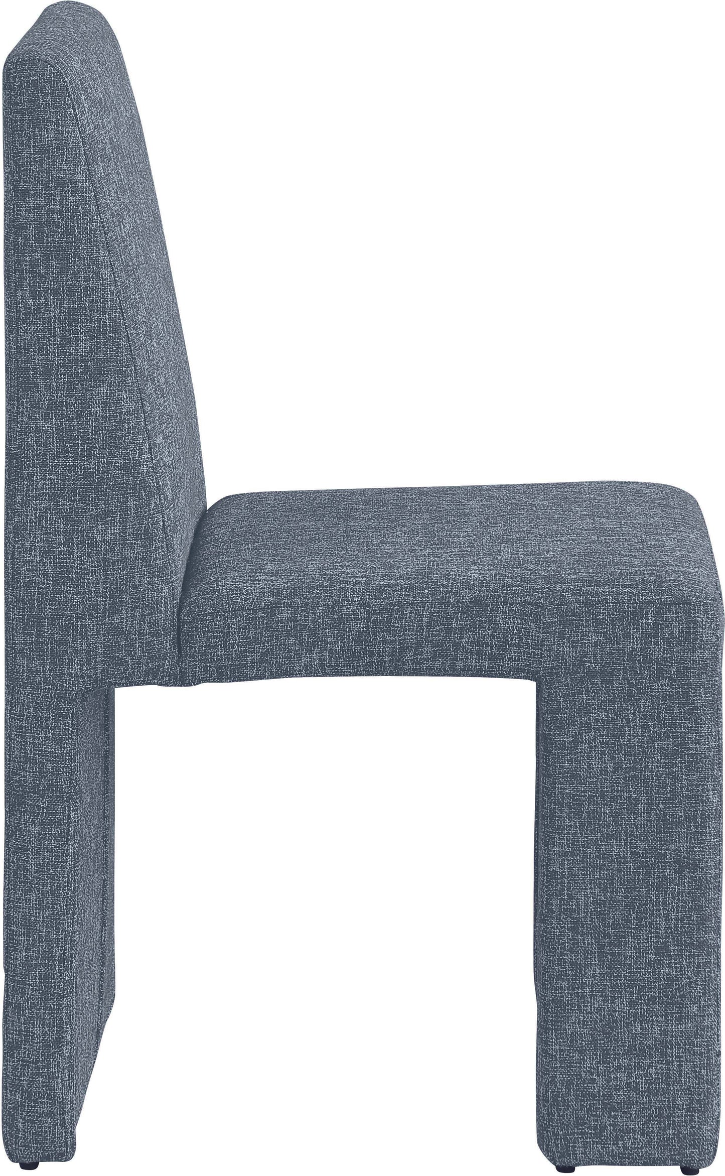 pandora blue linen textured fabric dining chair c