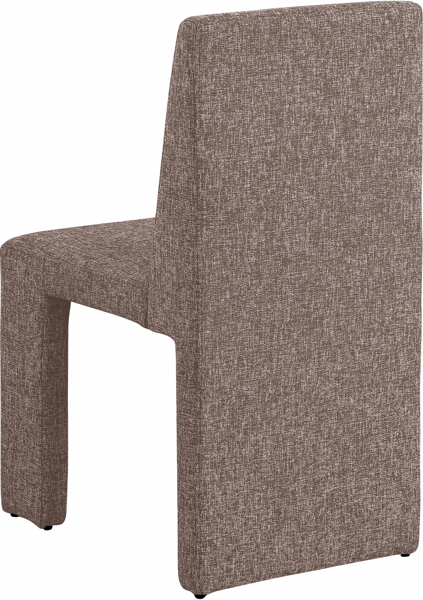 pandora brown linen textured fabric dining chair c