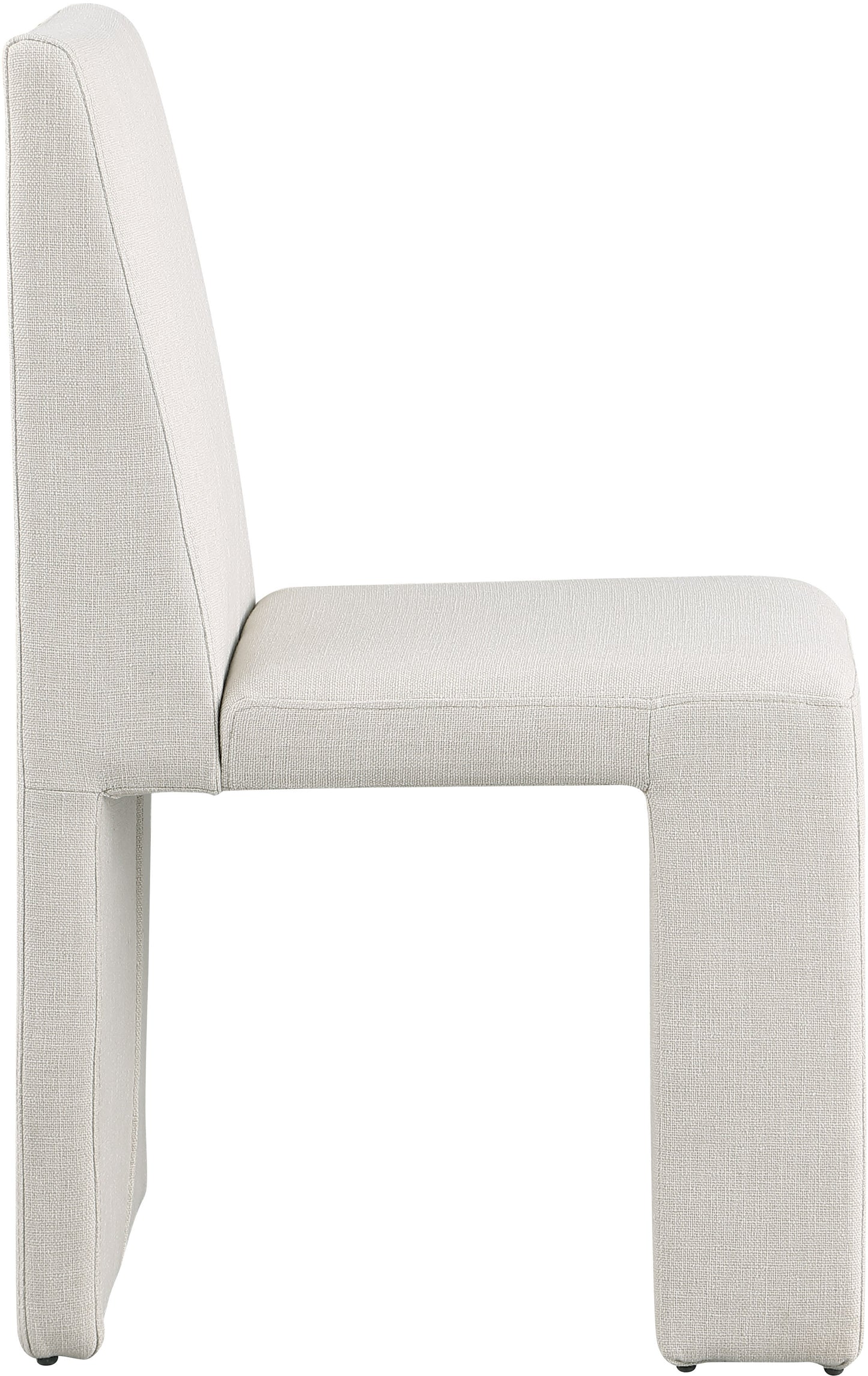 pandora cream linen textured fabric dining chair c