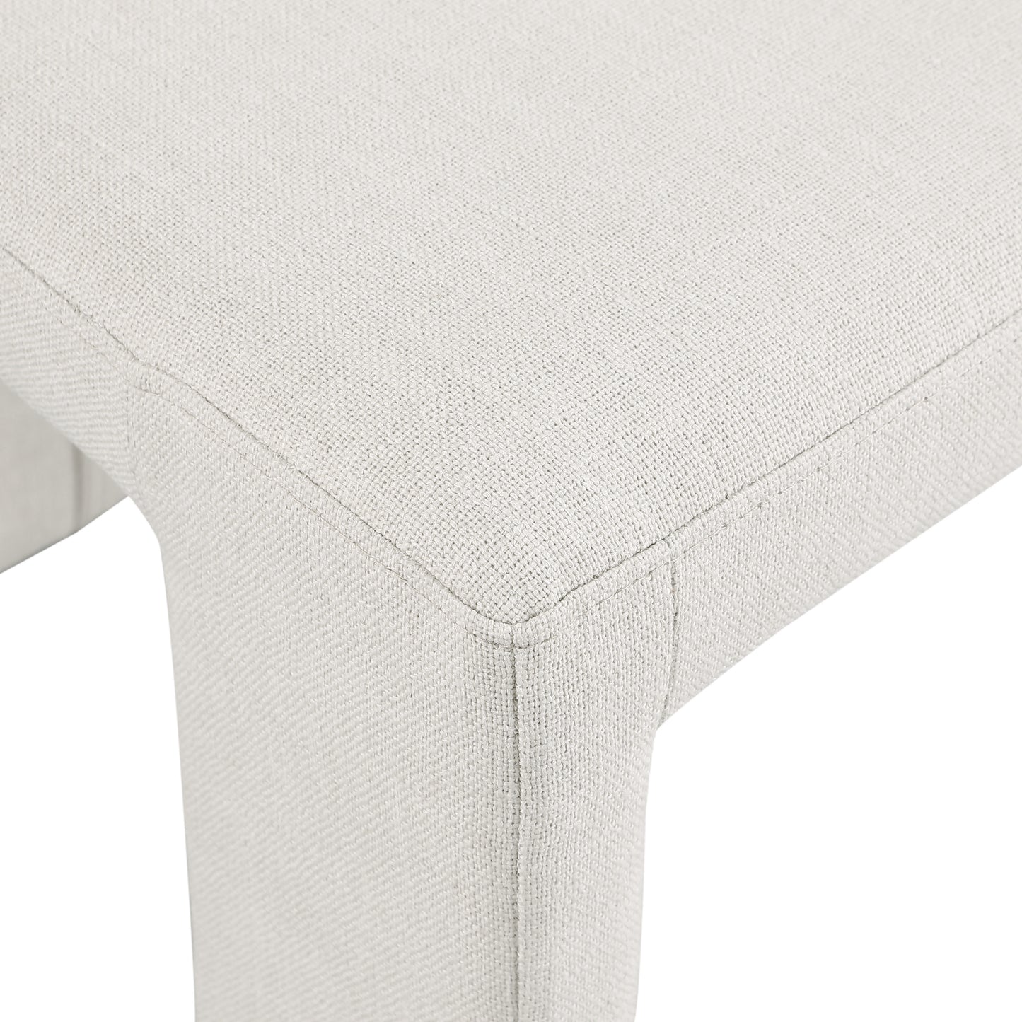 pandora cream linen textured fabric dining chair c