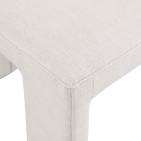 Pandora Cream Linen Textured Fabric Dining Chair C