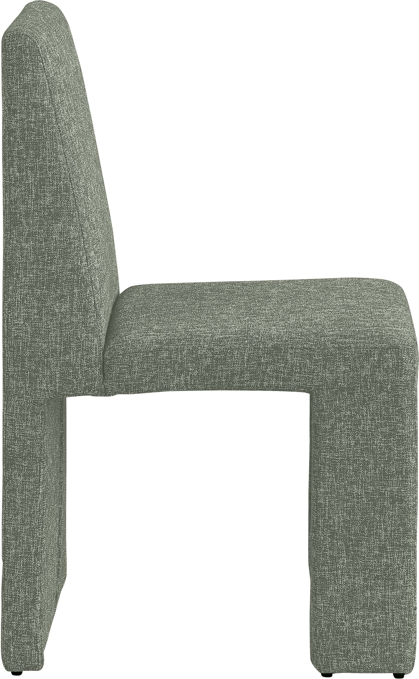 pandora green linen textured fabric dining chair c