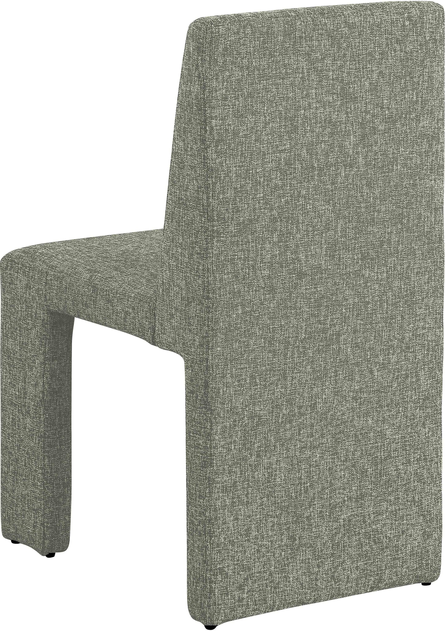 pandora green linen textured fabric dining chair c