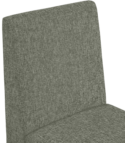 Pandora Green Linen Textured Fabric Dining Chair C