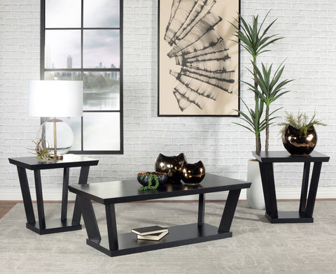 Julie 3-piece Coffee and End Table Set BlackBlack