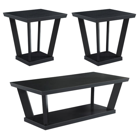 Julie 3-piece Coffee and End Table Set BlackBlack
