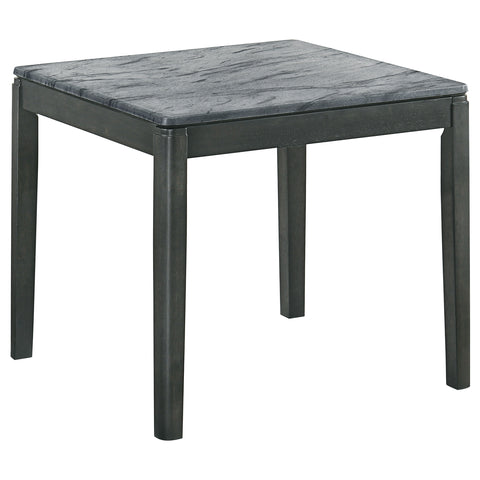 Diane Square Faux Marble Side End Table Grey and BlackGrey Faux Marble