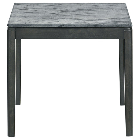 Diane Square Faux Marble Side End Table Grey and BlackGrey Faux Marble