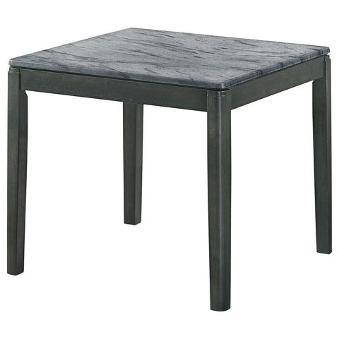 Diane Square Faux Marble Side End Table Grey and BlackGrey Faux Marble