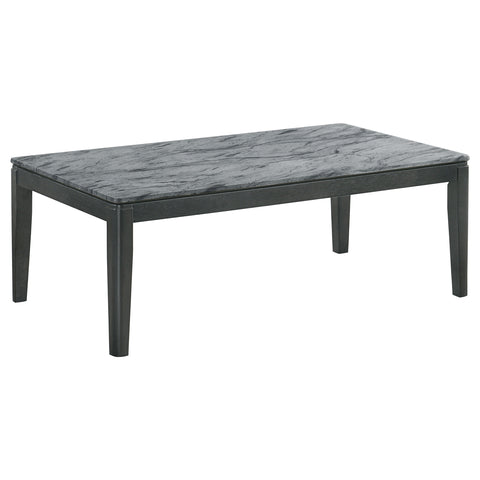 Aviano 2-piece Coffee and End Table Set Grey Faux Marble