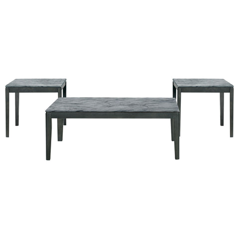 Aviano 3-piece Coffee and End Table Set Grey Faux Marble