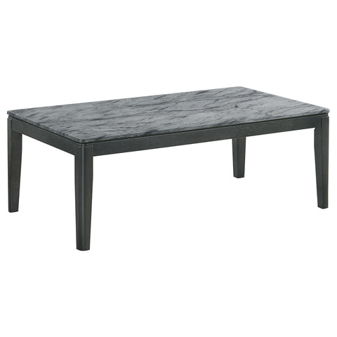 Diane Rectangular Faux Marble Coffee Table Grey and BlackGrey Faux Marble