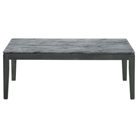 Diane Rectangular Faux Marble Coffee Table Grey and BlackGrey Faux Marble