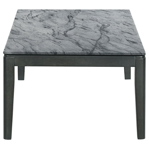 Diane Rectangular Faux Marble Coffee Table Grey and BlackGrey Faux Marble