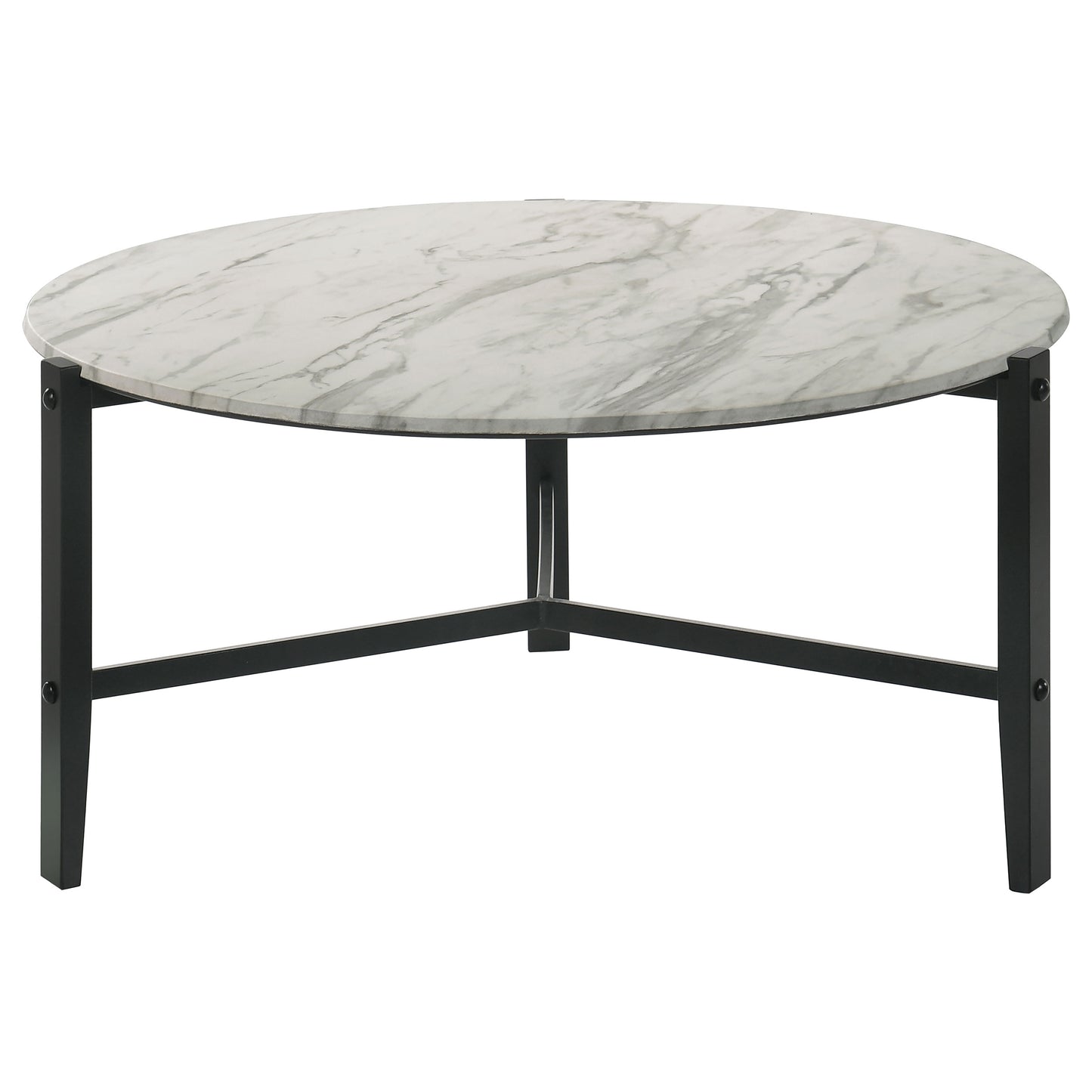 thatcher 2-piece faux marble coffee and end table set white