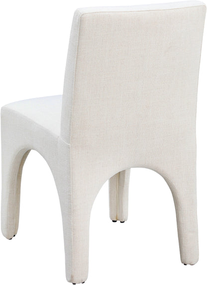 Galaxy Beige Linen Textured Fabric Dining Chair C