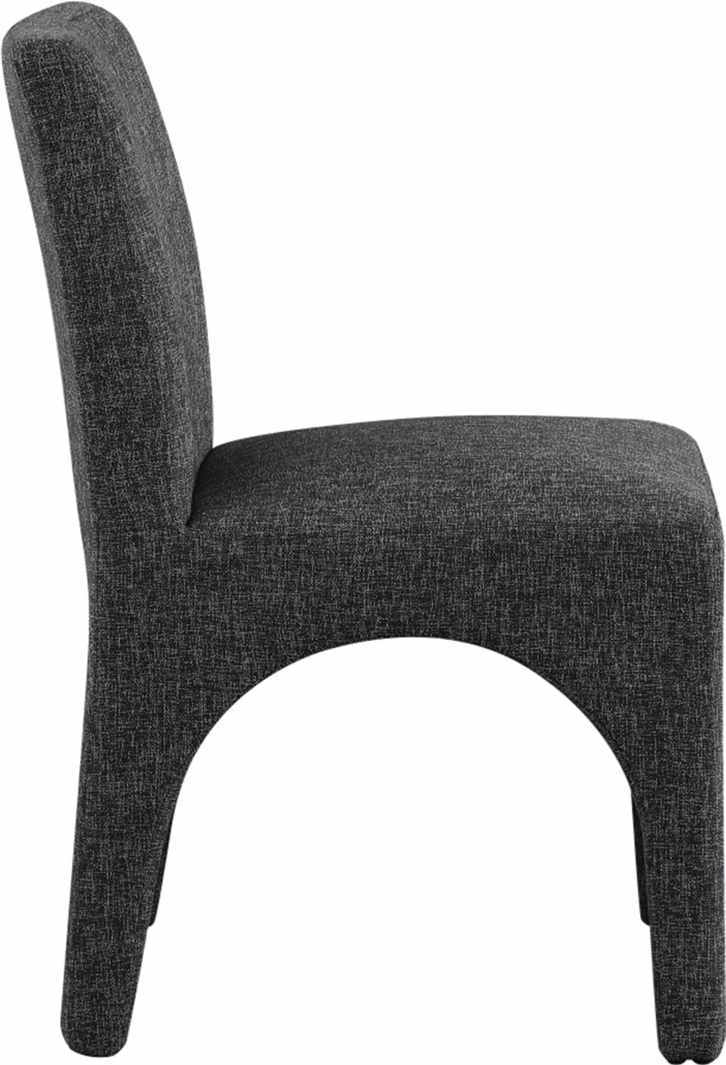 galaxy black linen textured fabric dining chair c