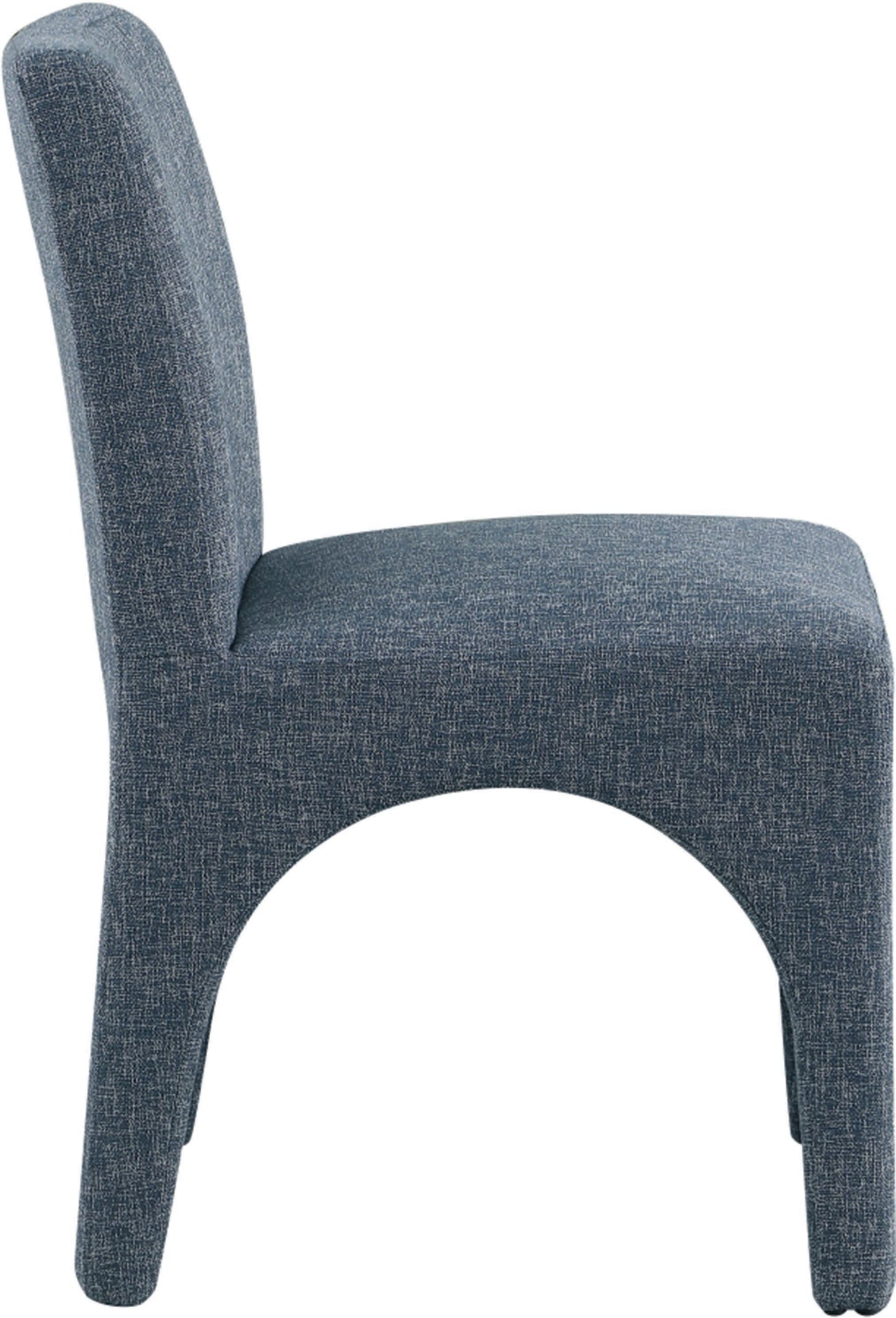 galaxy blue linen textured fabric dining chair c