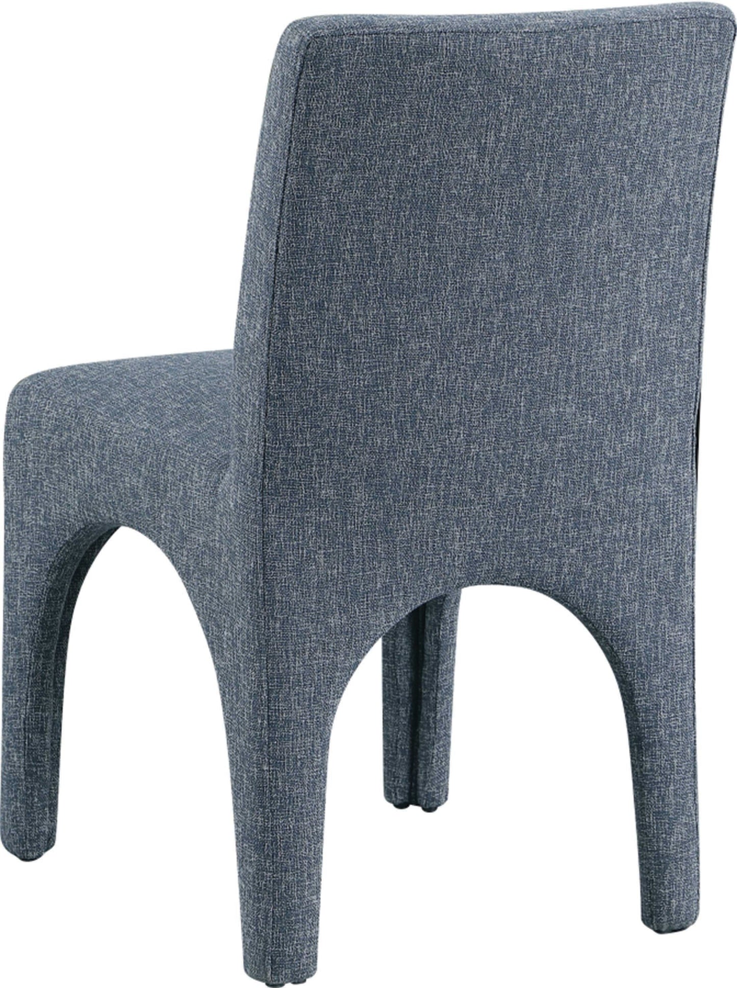 galaxy blue linen textured fabric dining chair c