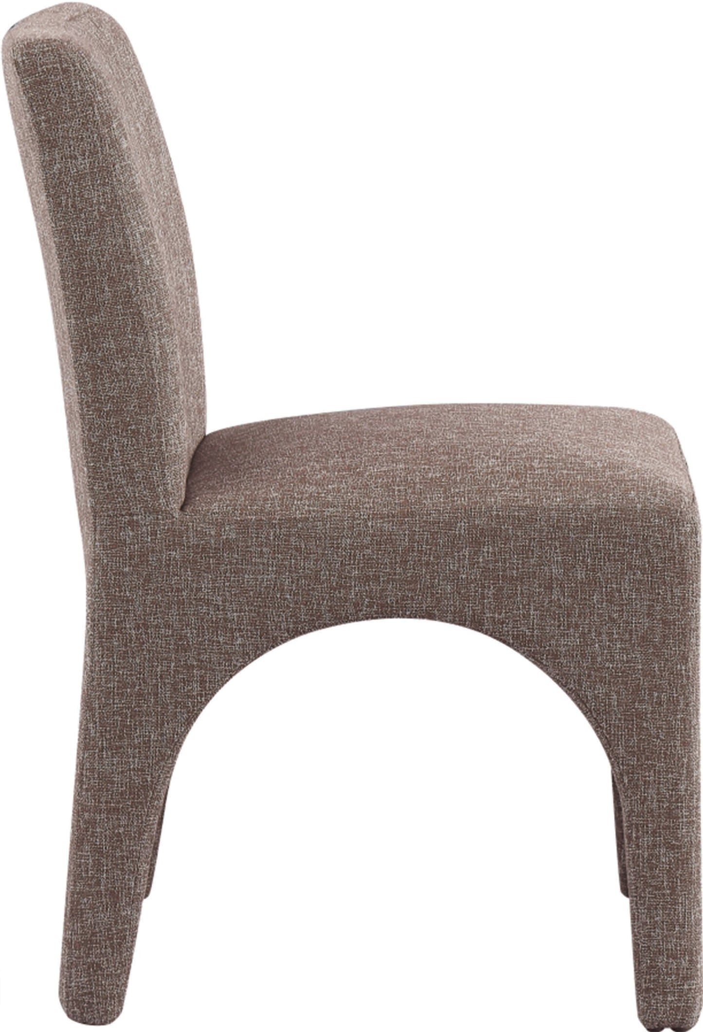 galaxy brown linen textured fabric dining chair c