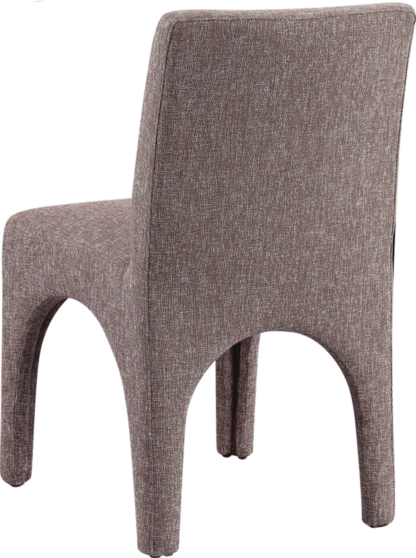 galaxy brown linen textured fabric dining chair c