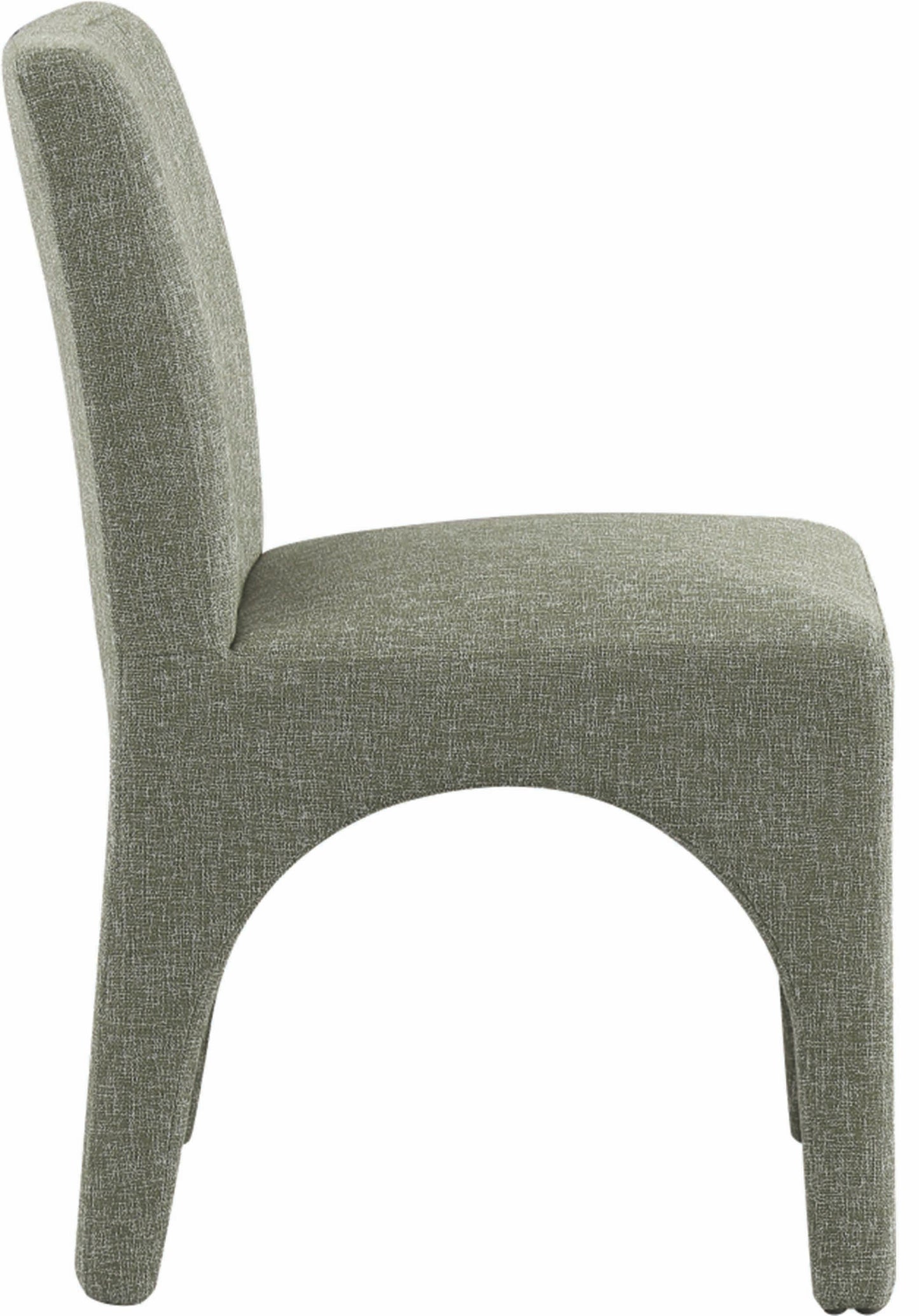 galaxy green linen textured fabric dining chair c