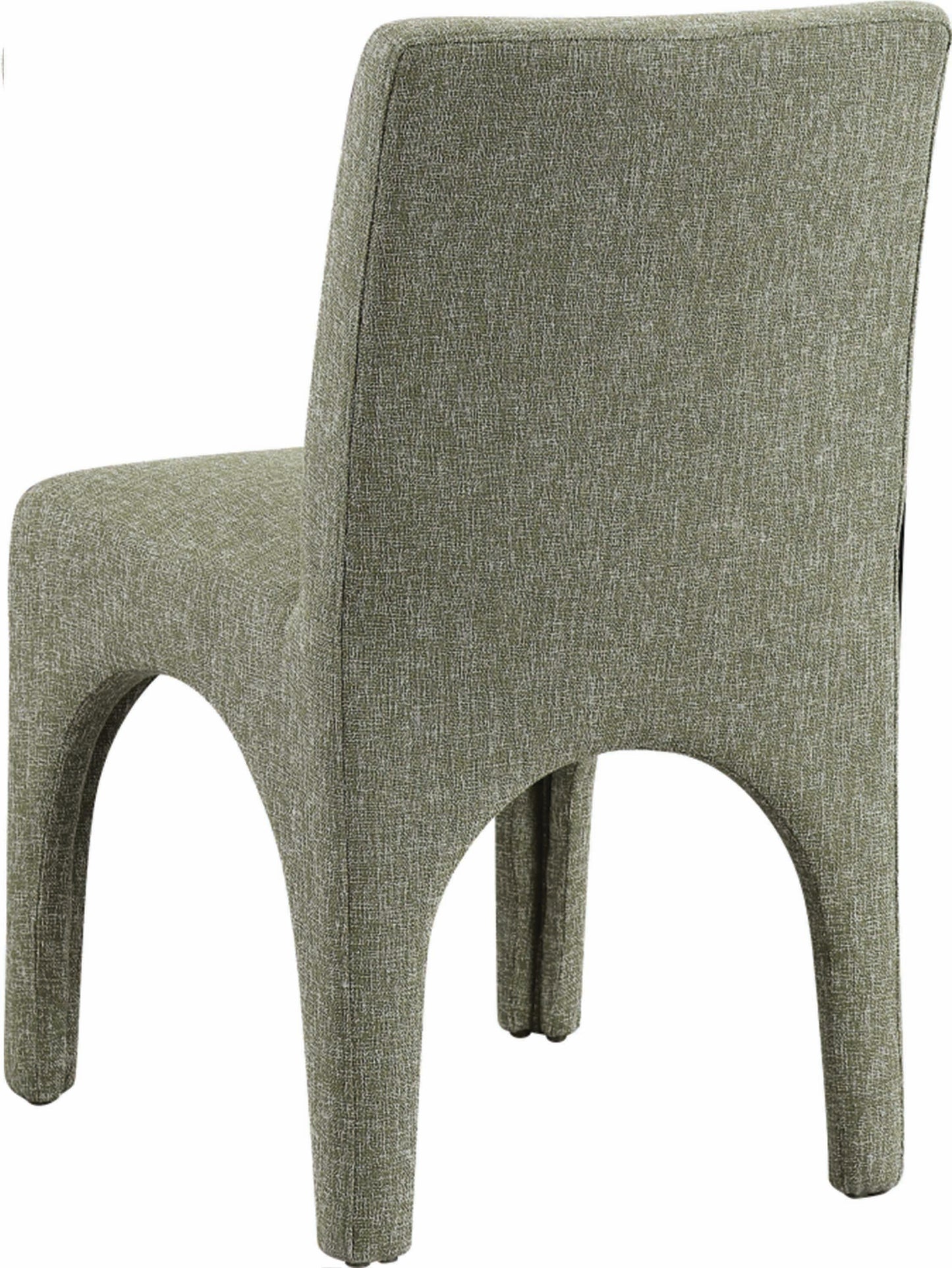 galaxy green linen textured fabric dining chair c