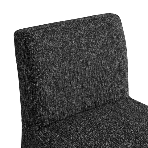 Sage Black Linen Textured Fabric Upholstered Counter Stool, 1 Piece