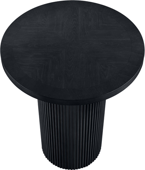 Willow 36" Black Oak Veneer And Solid Wood Bar Height Table, 1 Piece