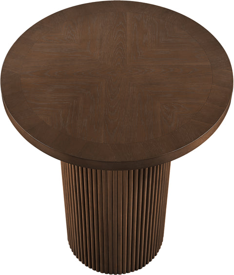 Willow 36" Brown Oak Veneer And Solid Wood Bar Height Table, 1 Piece