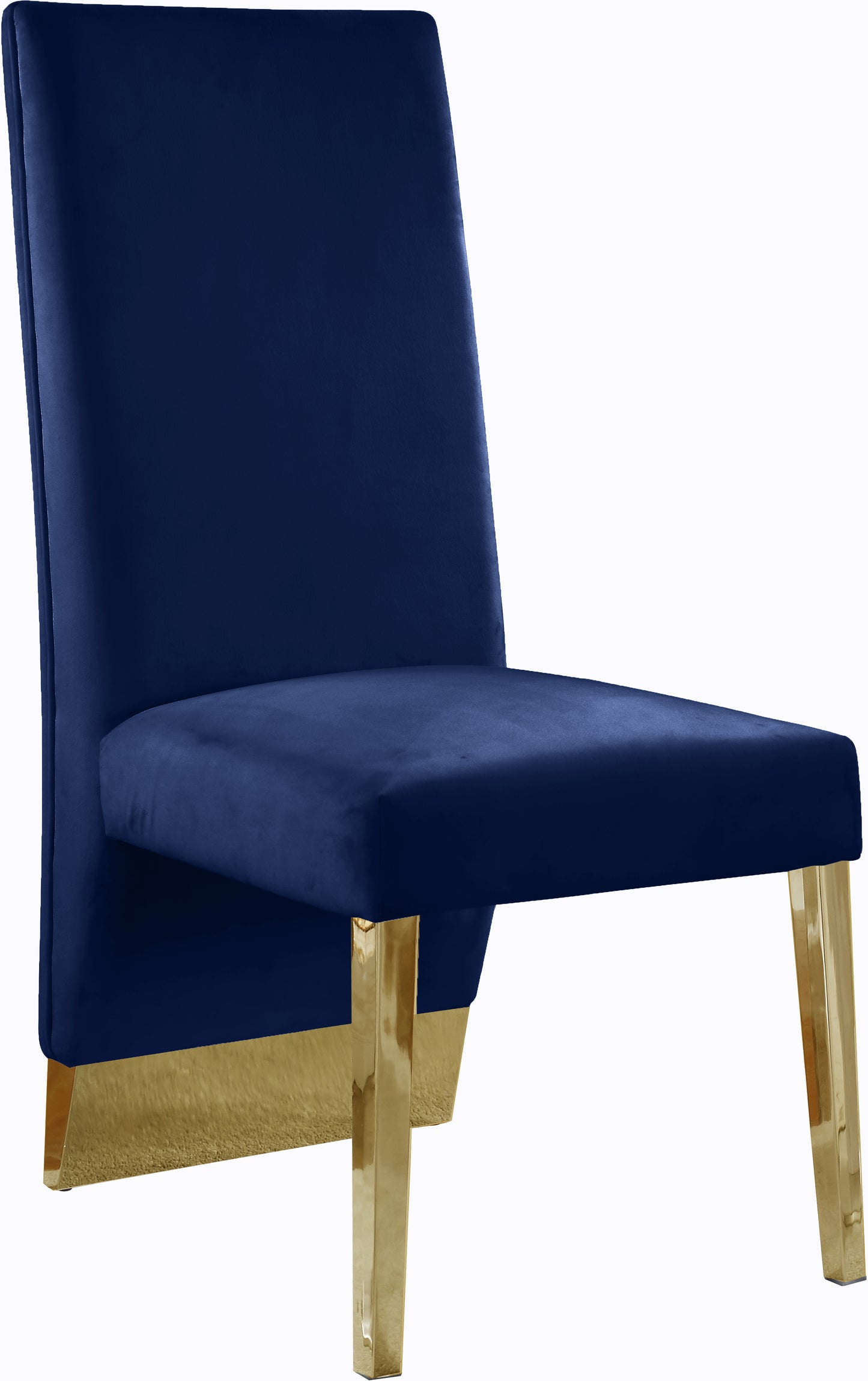 bloom navy velvet dining chair