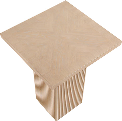 Willow 32" Natural Oak Veneer And Solid Wood Bar Height Table, 1 Piece