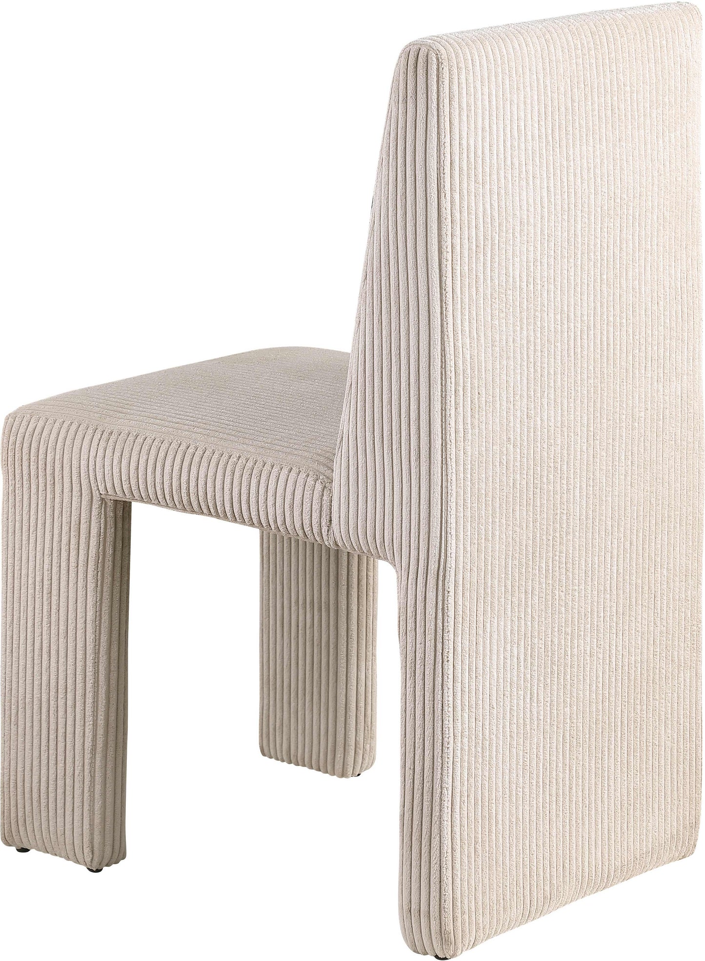 aubrey beige microsuede corduroy fabric dining chair