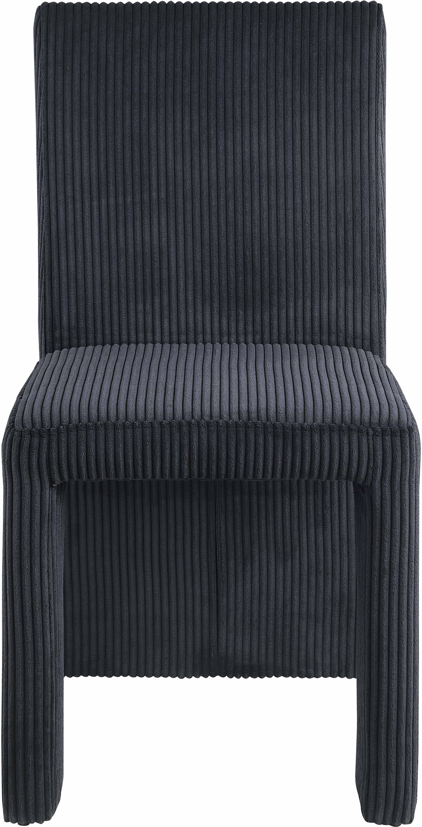 aubrey black microsuede corduroy fabric dining chair