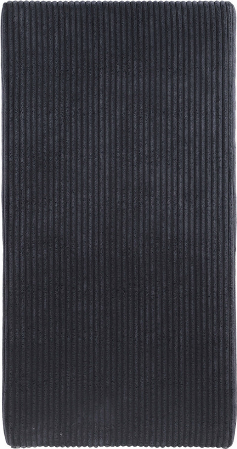 Aubrey Black Microsuede Corduroy Fabric Dining Chair