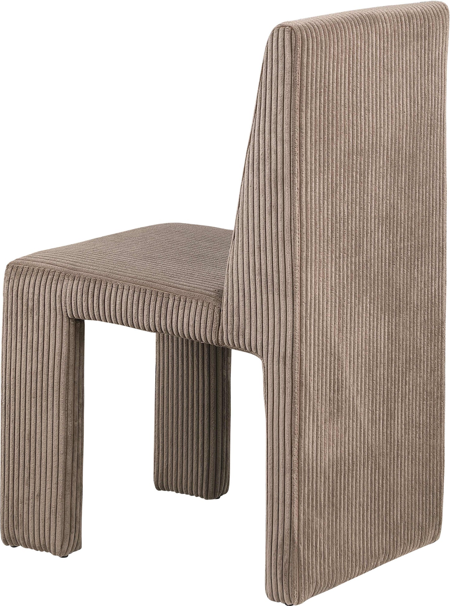 aubrey brown microsuede corduroy fabric dining chair