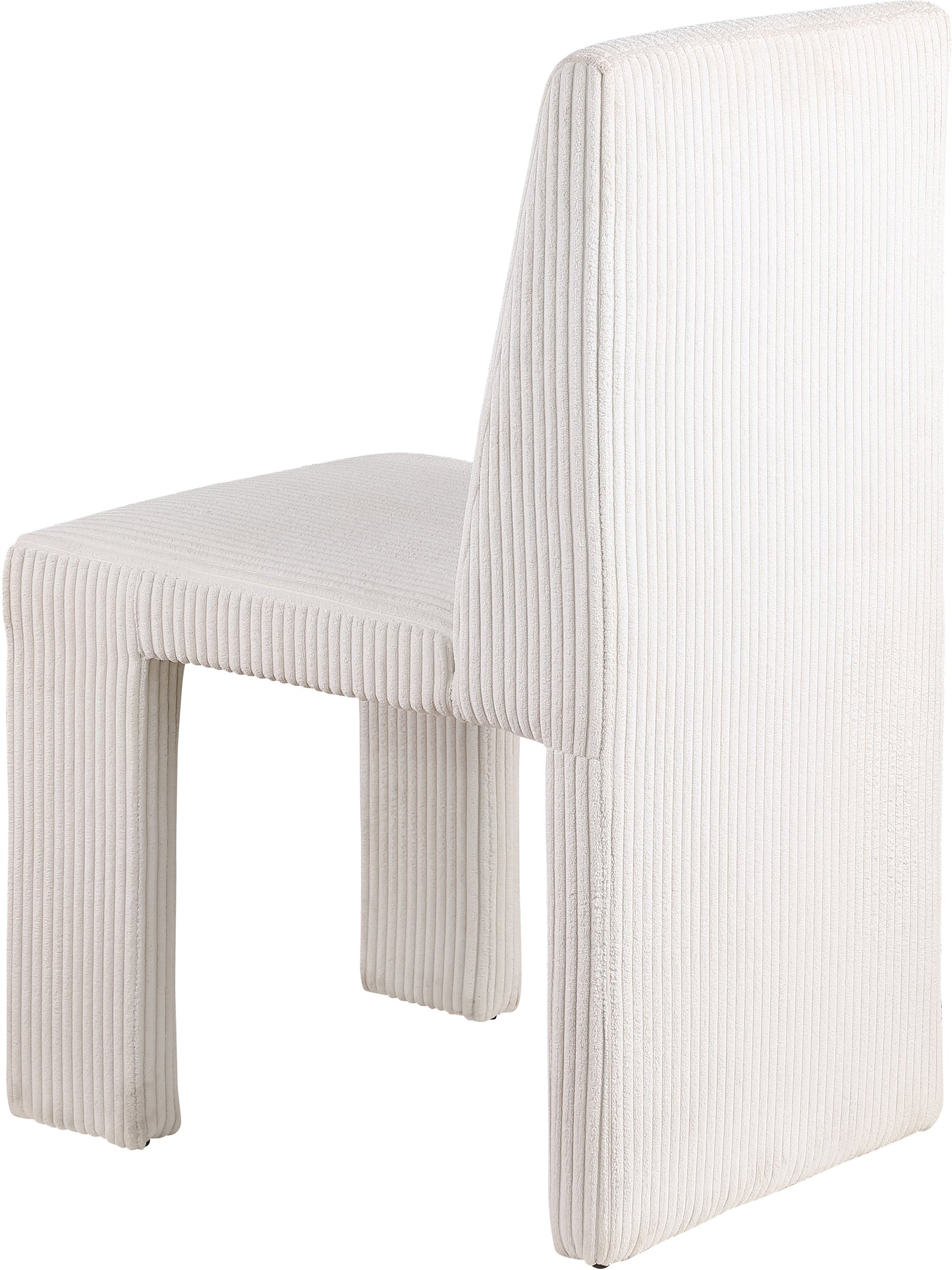 aubrey cream microsuede corduroy fabric dining chair