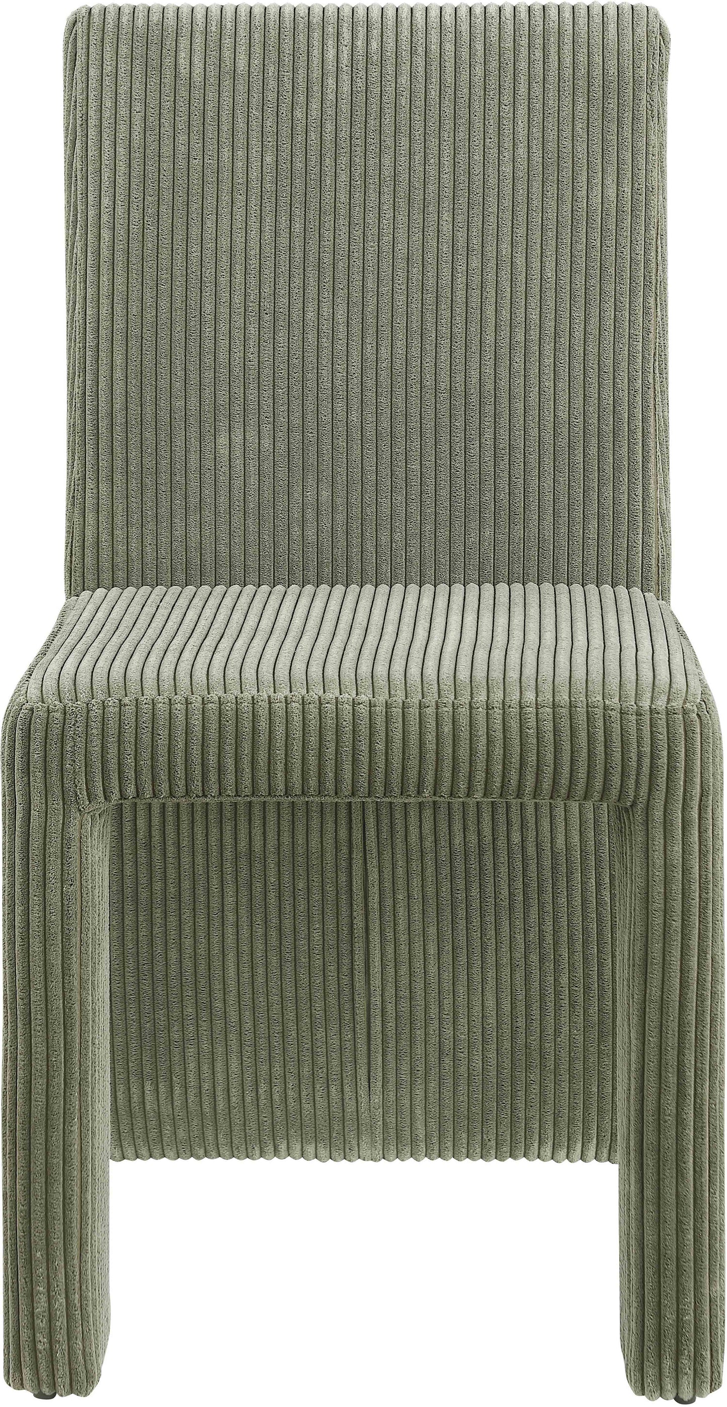 aubrey green microsuede corduroy fabric dining chair