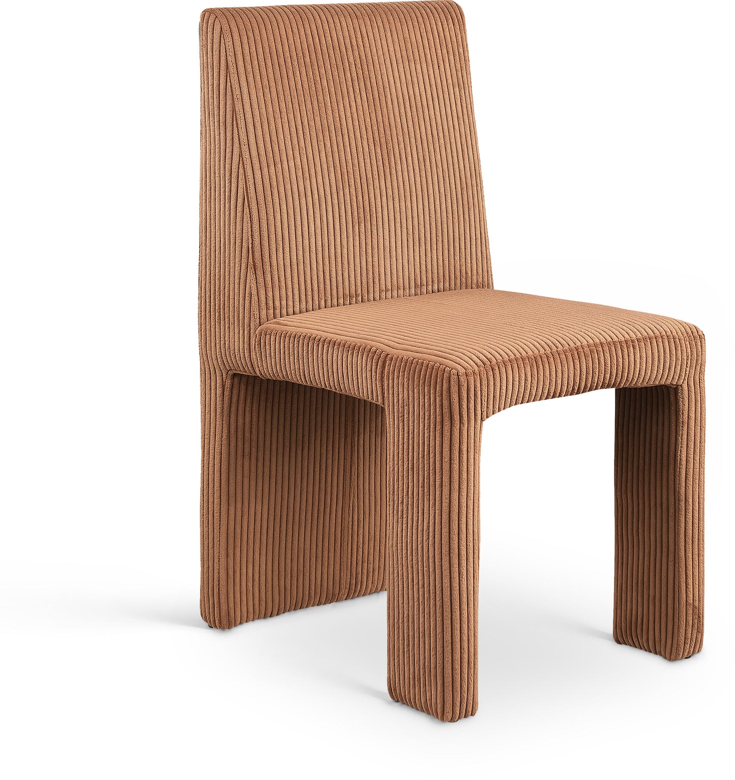 aubrey saddle microsuede corduroy fabric dining chair