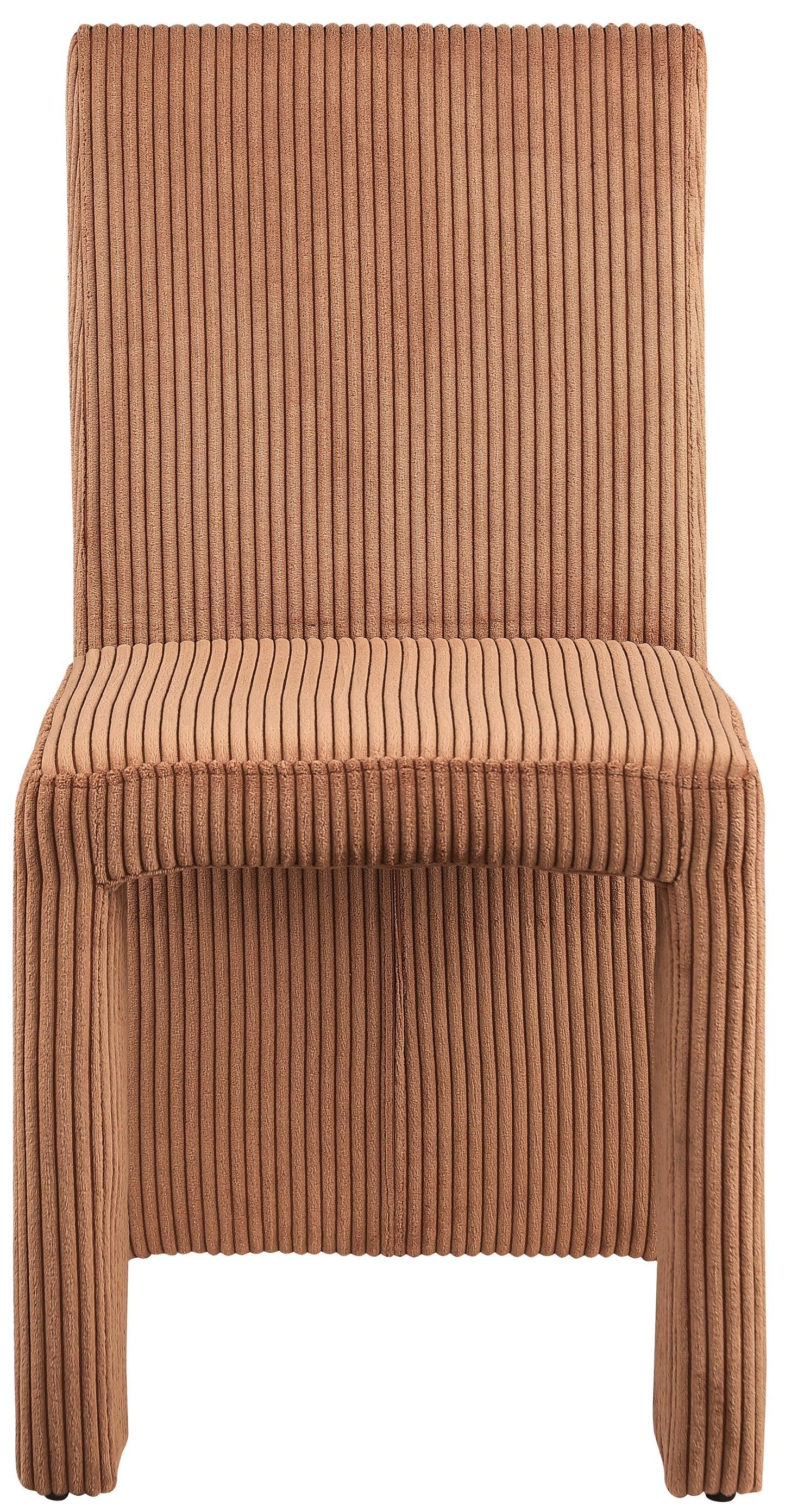 aubrey saddle microsuede corduroy fabric dining chair