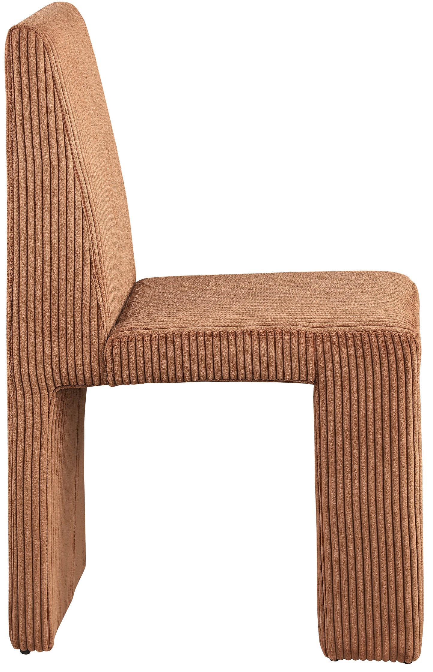 aubrey saddle microsuede corduroy fabric dining chair